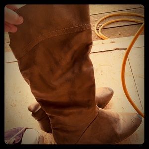 brown girls knee boots